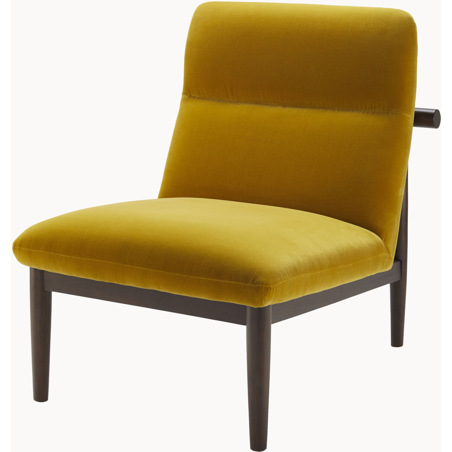 Marsick Upholstery: Mustard; Base: Dark Brown Accent Chairs