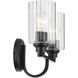 Gioe 2 Light 14.25 inch Black Vanity Light Wall Light