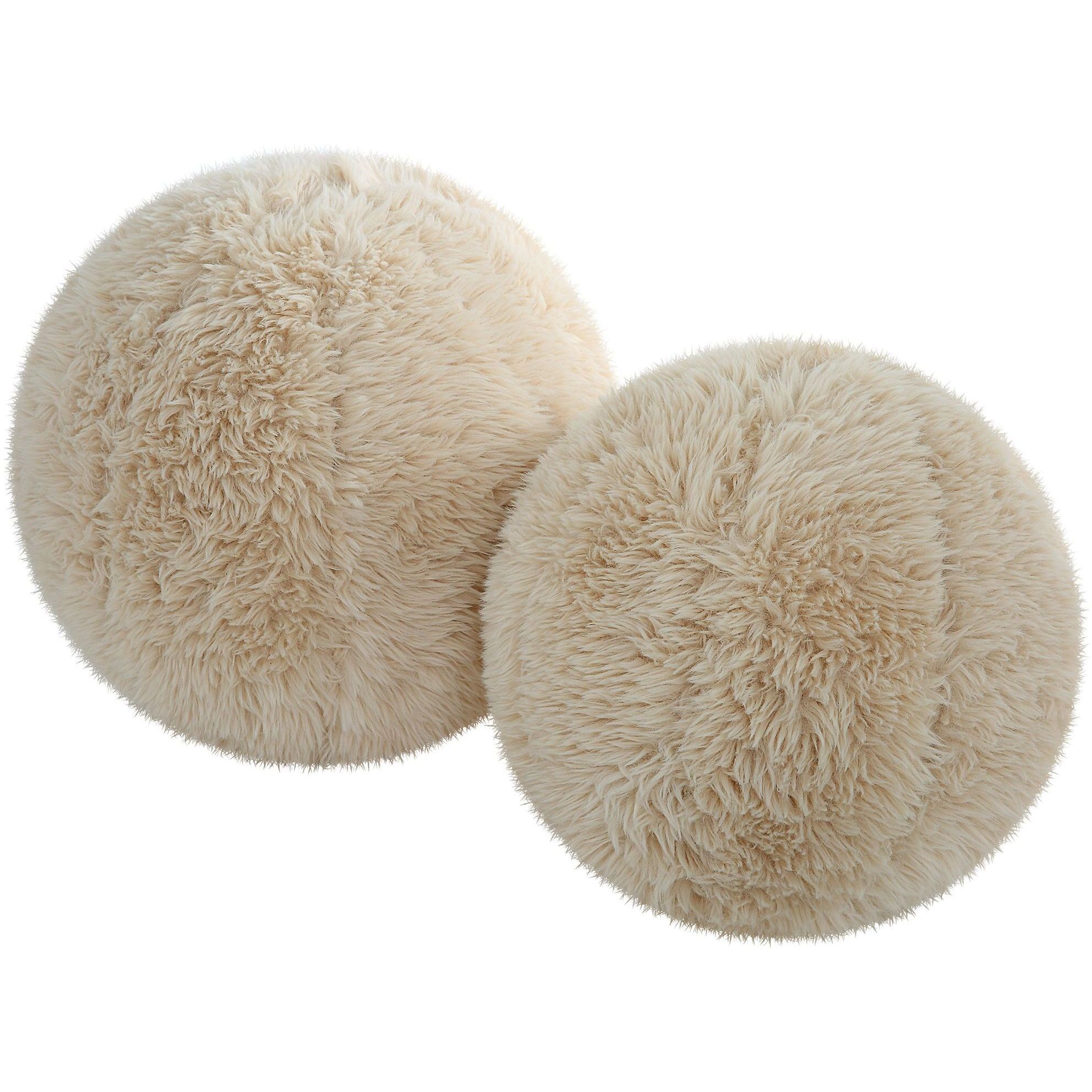 Abide 11 inch Caramel Tones Sheepskin Pillows, Set of 2
