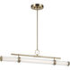 Riven LED 8 inch Champagne Bronze Chandelier Linear Ceiling Light