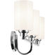 Gioe 3 Light 24.25 inch Chrome Vanity Light Wall Light