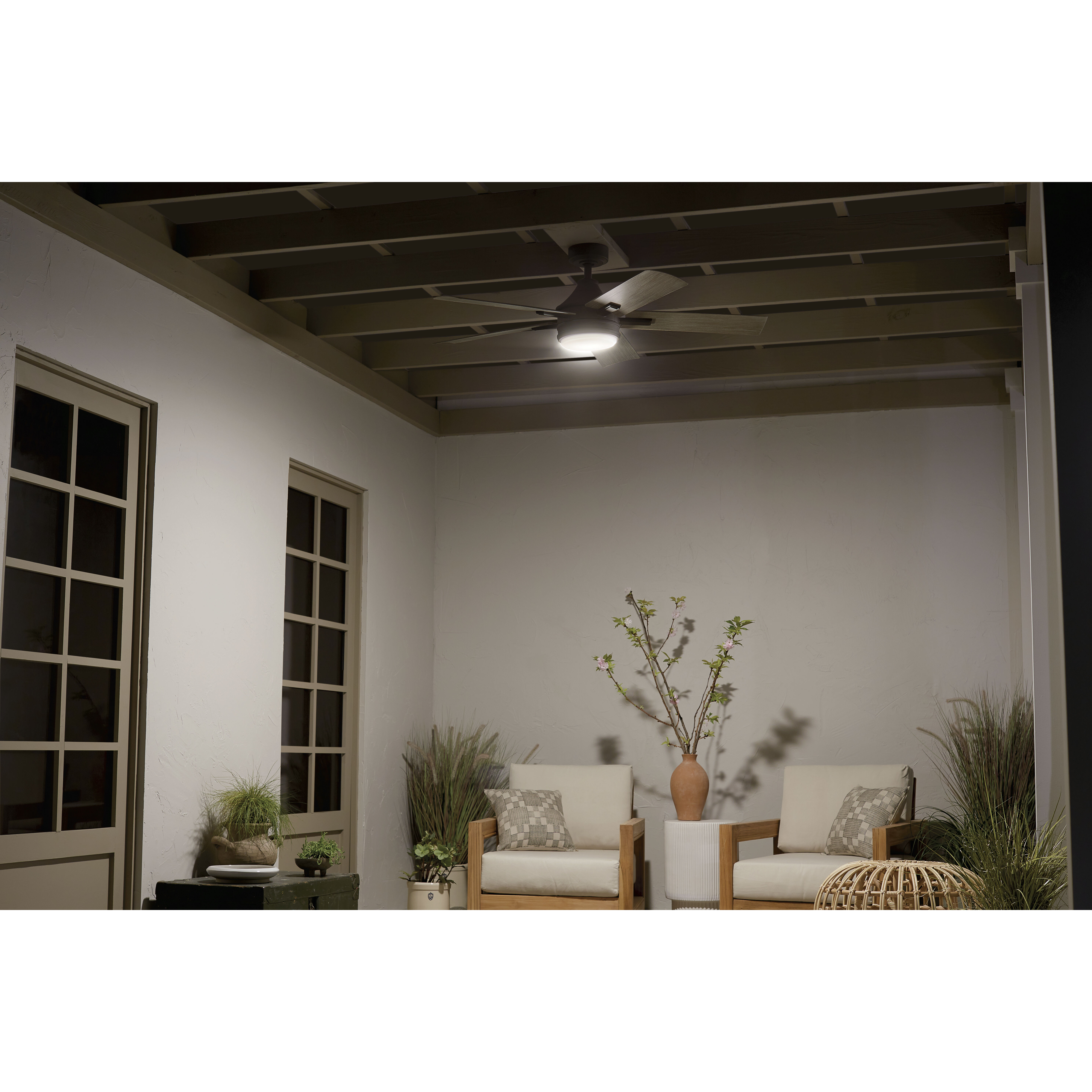 Tide 52 inch Olde Bronze with Weathered Medium Oak Blades Ceiling Fan