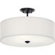 Shailene 3 Light 18.25 inch Black Semi Flush Mount Ceiling Light