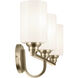 Gioe 3 Light 24.25 inch Champagne Bronze Vanity Light Wall Light