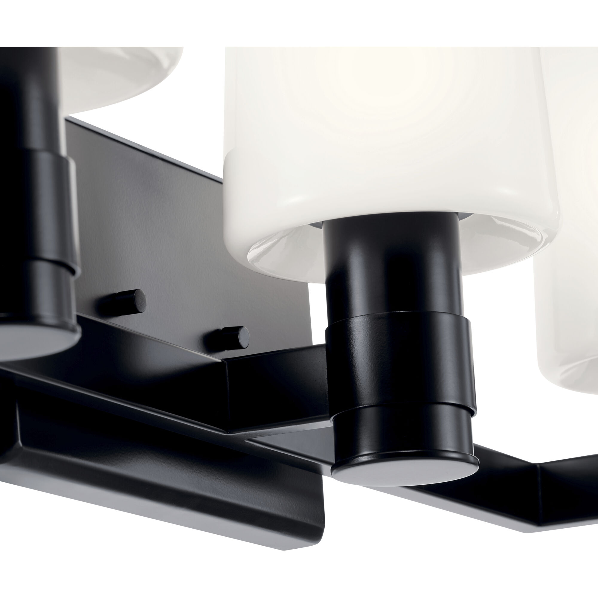 Adani 3 Light 24 inch Black Bath Bracket Wall Light, 3 Arm