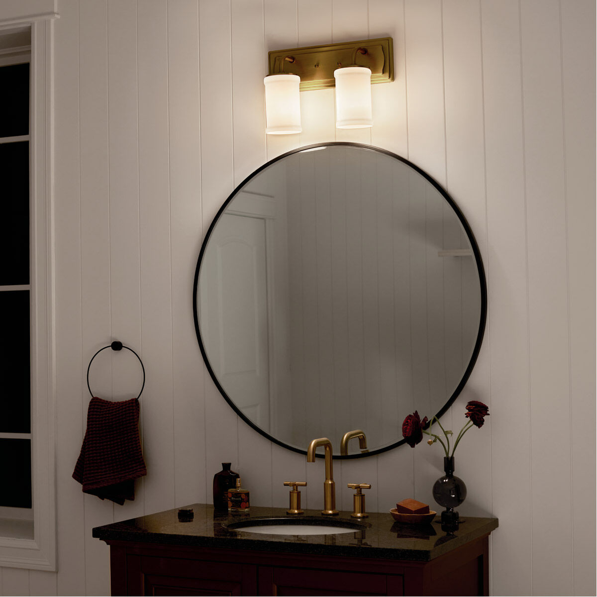 Homestead Vetivene 2 Light 15 inch Natural Brass Vanity Light Wall Light, Vetivene