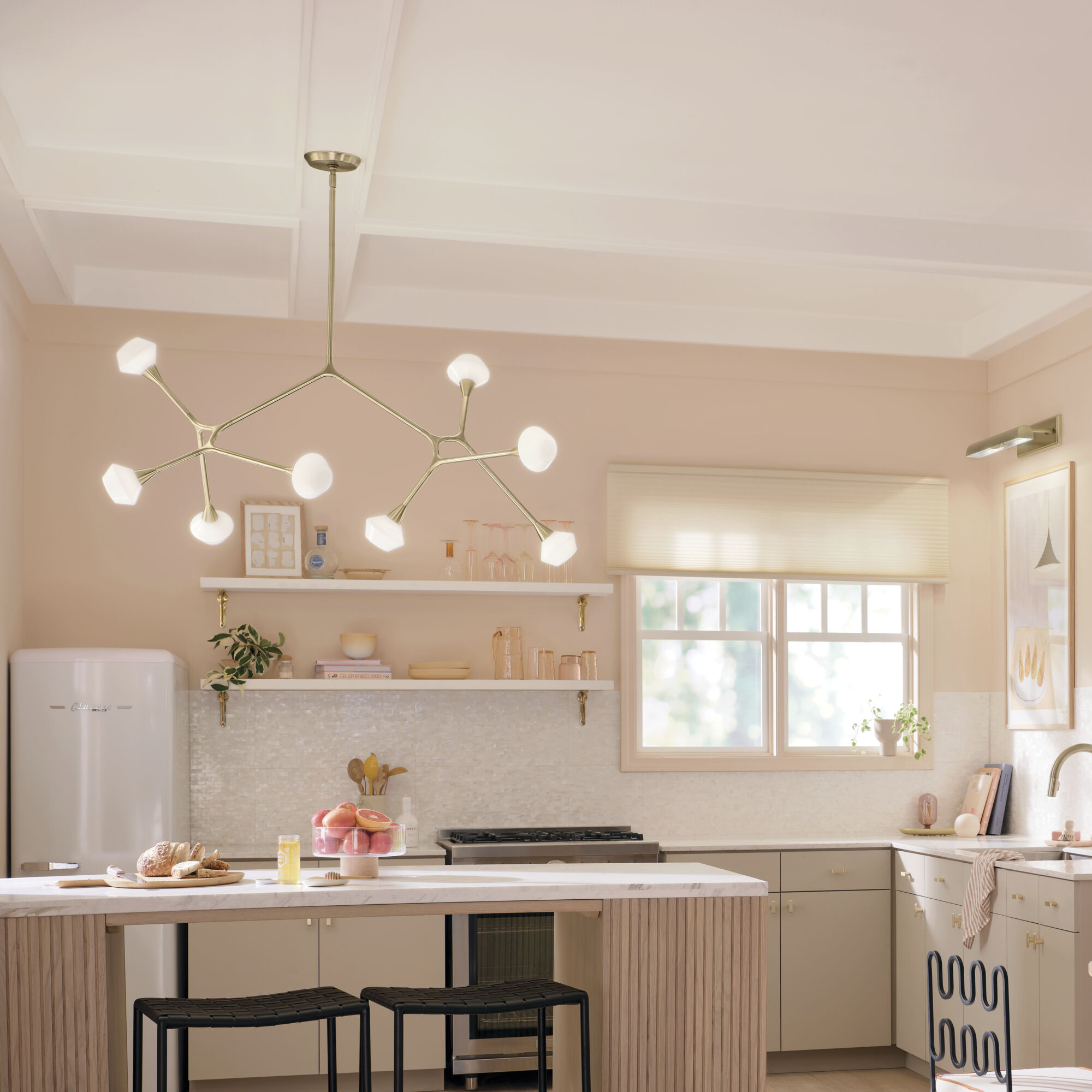 Cassius 8 Light 32 inch Champagne Bronze Chandelier Ceiling Light, Convertible