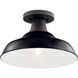 Pier 1 Light 13 inch Black Pendant/Semi Flush Ceiling Light
