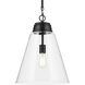 Marsailli 1 Light Black Pendant Ceiling Light, Large