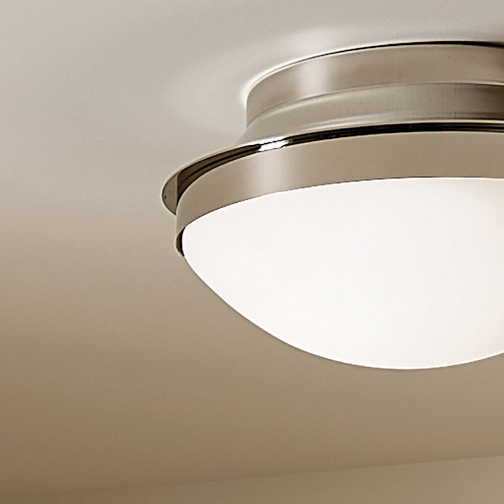 Bretta 2 Light 13.5 inch Polished Nickel Flush Mount Ceiling Light