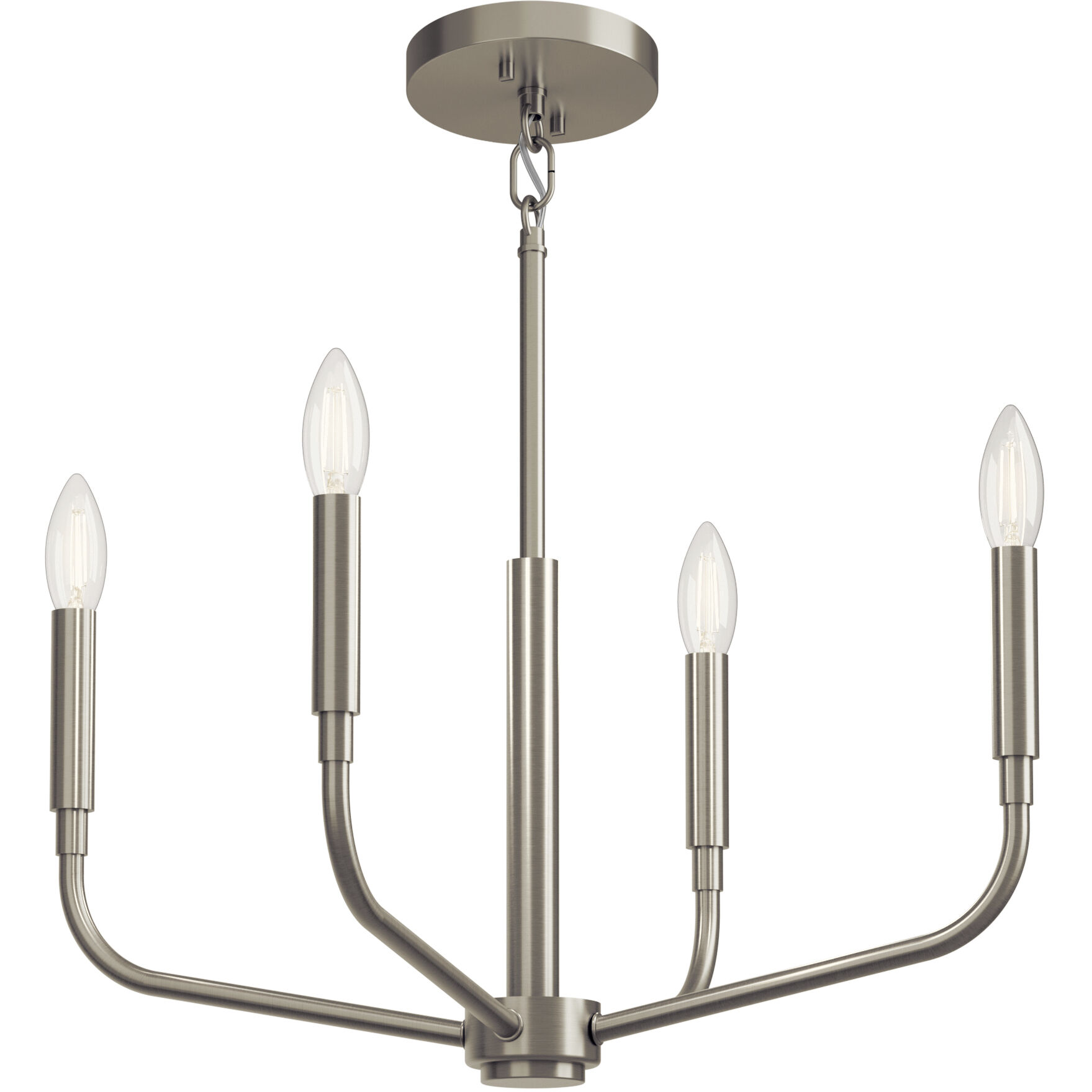 Madden 4 Light Brushed Nickel Chandelier/Semi Flush Ceiling Light