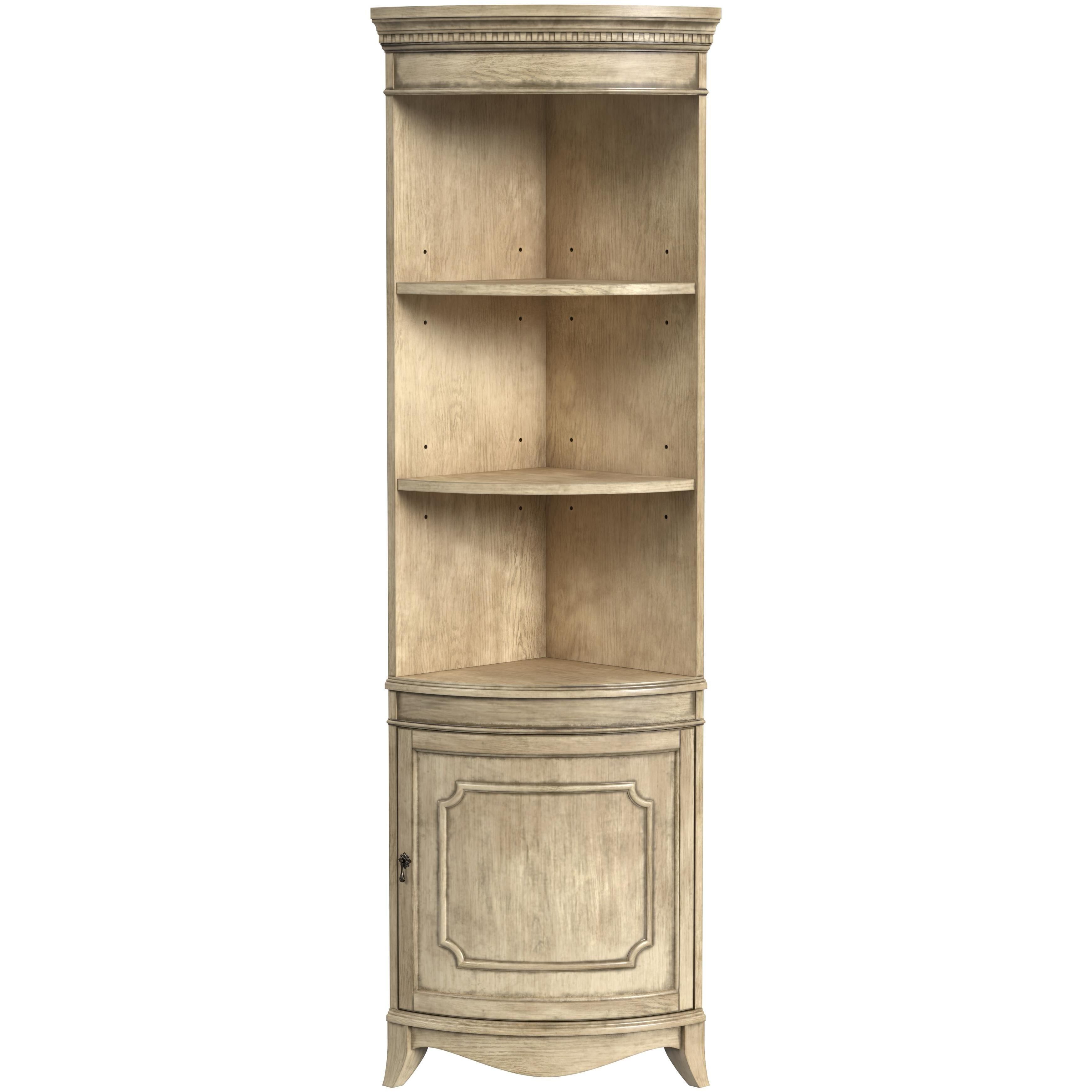 Dowling 1 Door Corner Cabinet in Beige