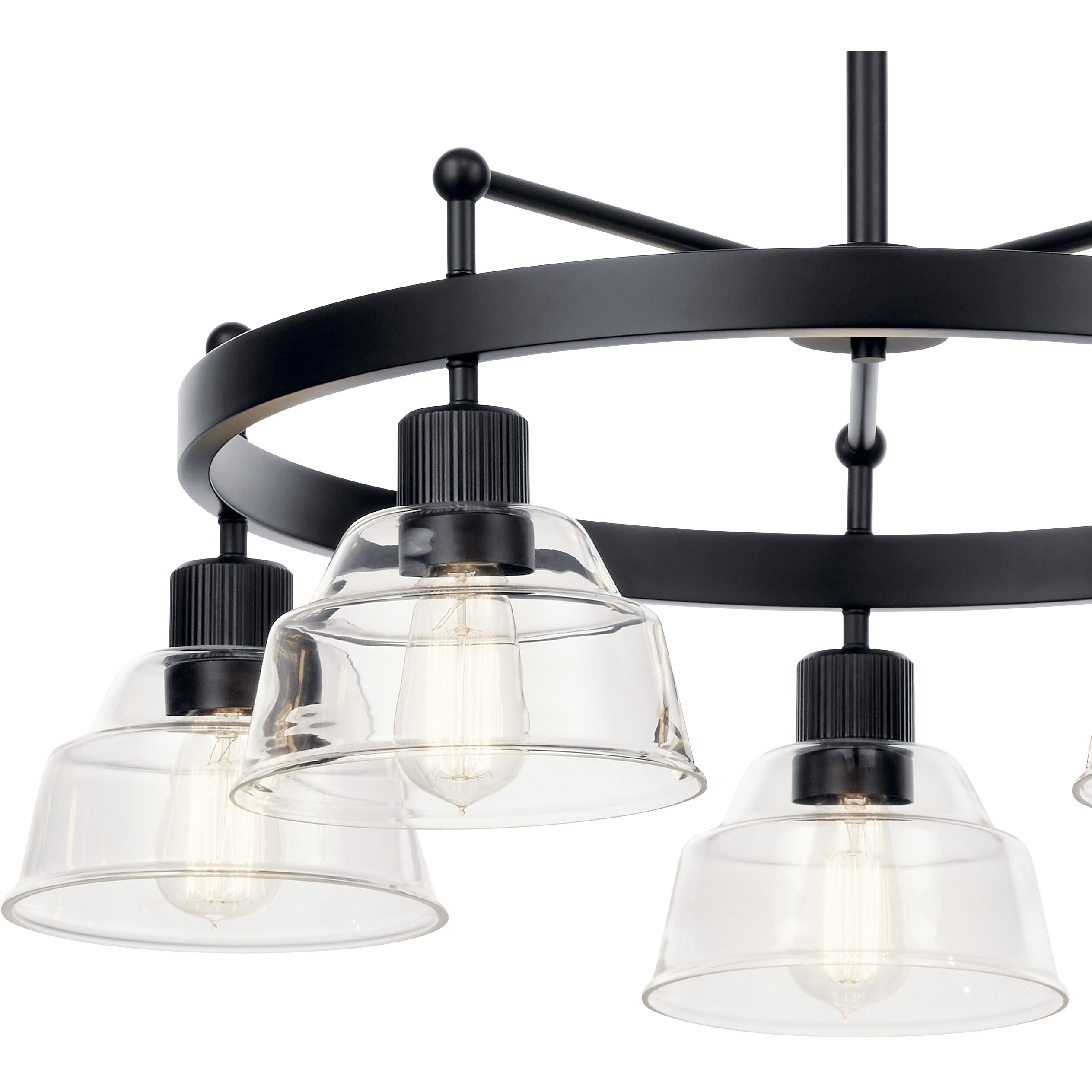 Eastmont 5 Light 31.5 inch Black Chandelier Ceiling Light, Large