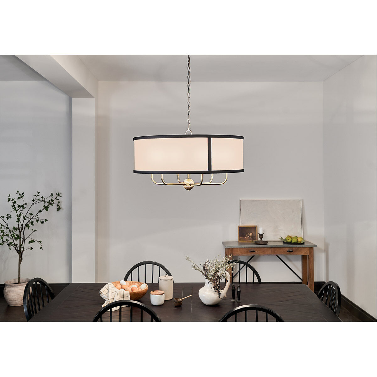 Homestead Heddle 6 Light 30.5 inch Natural Brass Chandelier Ceiling Light