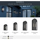 Marea 1 Light 17 inch Textured Black Outdoor Wall Light