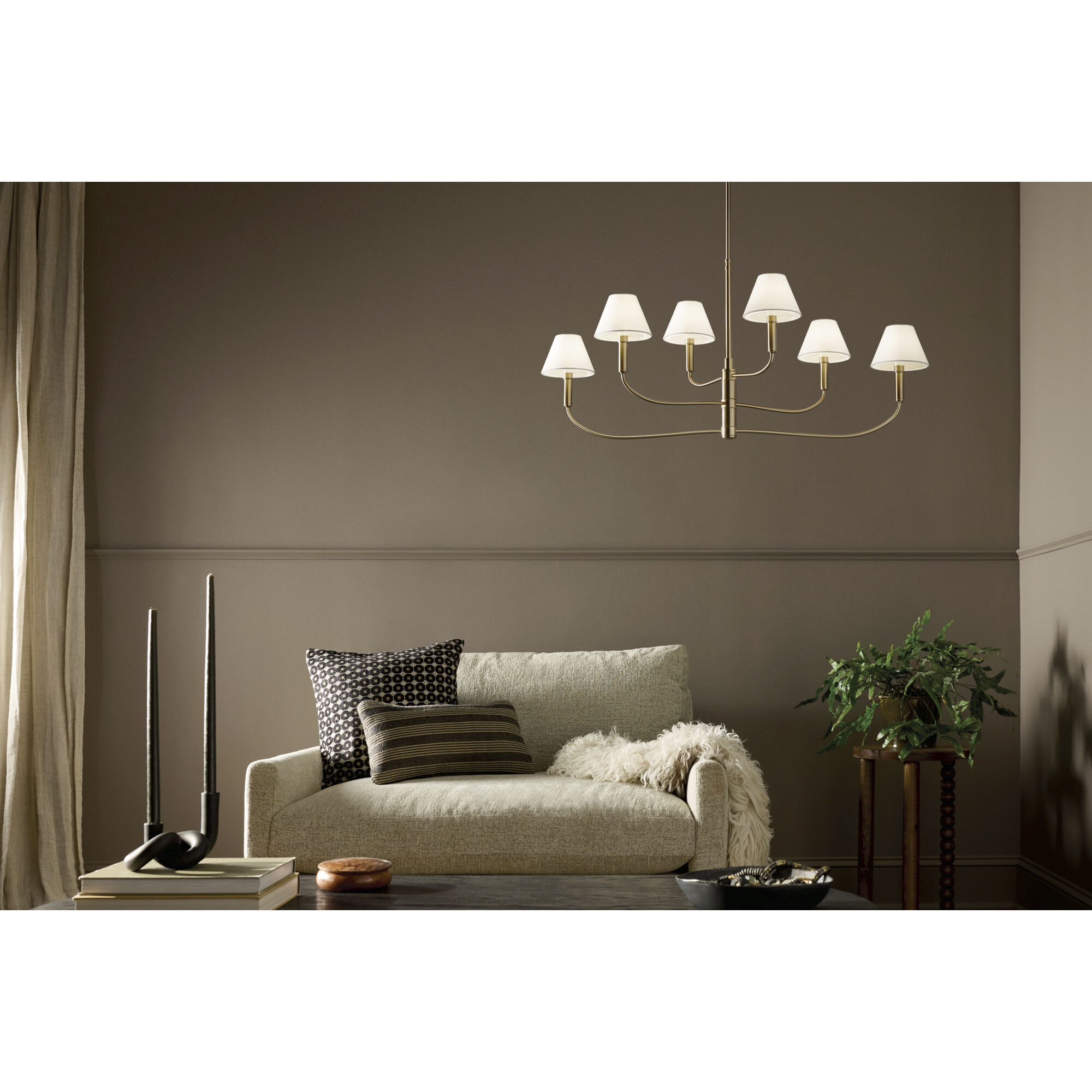 Eadie 6 Light 6 inch Champagne Bronze Chandelier Ceiling Light