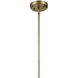 Everly 1 Light Natural Brass Pendant Ceiling Light in Clear