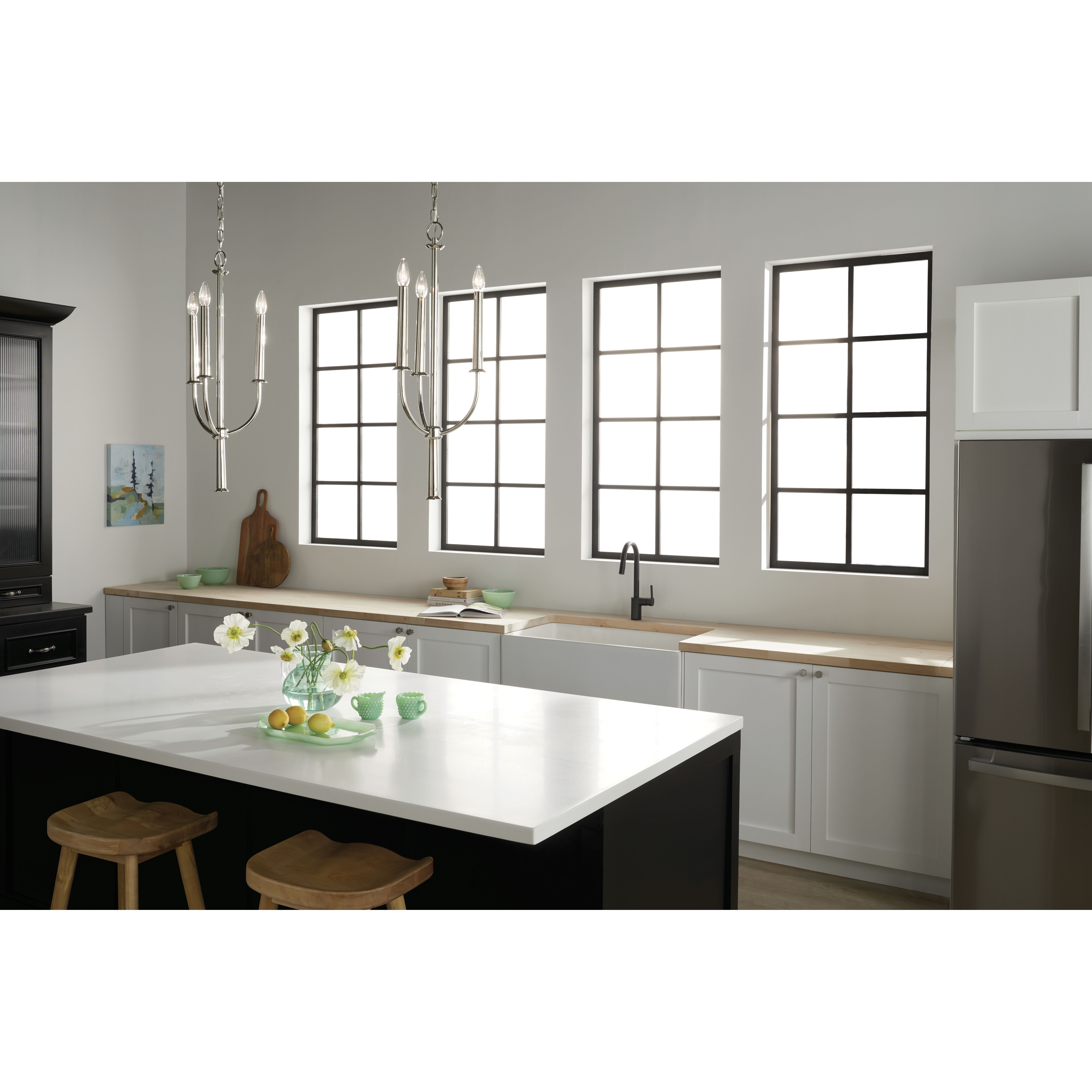 Florence 3 Light 11.25 inch Polished Nickel Chandelier Ceiling Light