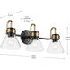Farum 3 Light 26 inch Black Vanity Light Wall Light