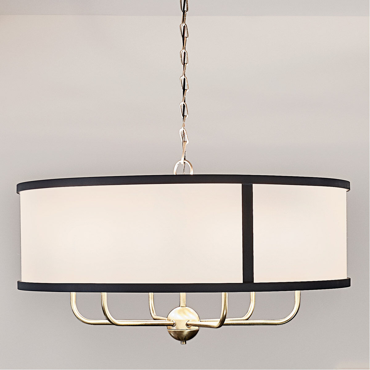 Homestead Heddle 6 Light 30.5 inch Natural Brass Chandelier Ceiling Light