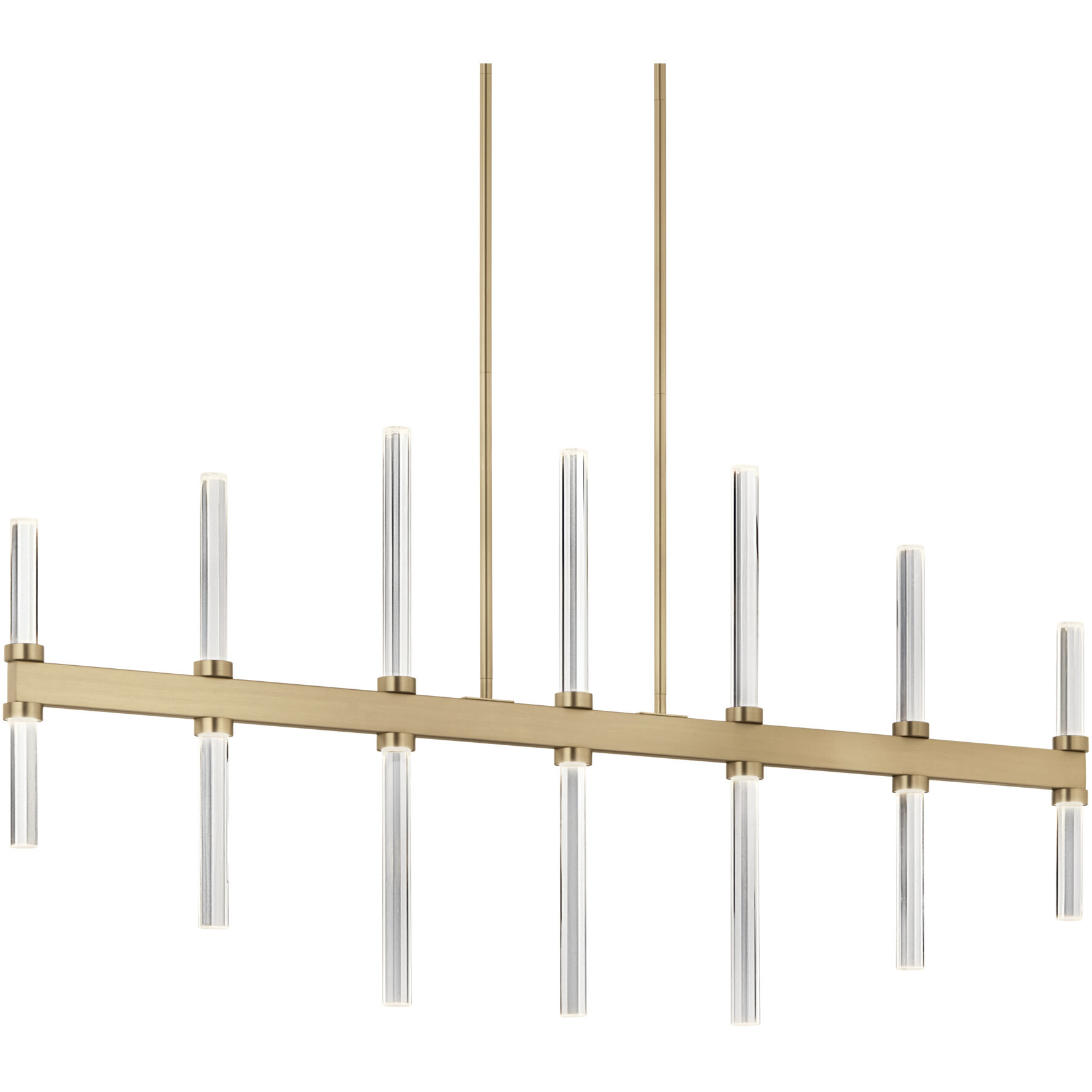 Kichler 52670CPZ Sycara LED 5 inch Champagne Bronze Chandelier Linear  Ceiling Light, Single