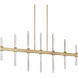 Sycara LED 5 inch Champagne Bronze Chandelier Linear Ceiling Light, Single