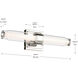 Laurene LED 26.5 inch Polished Nickel Linear Bath Bar Wall Light, Small