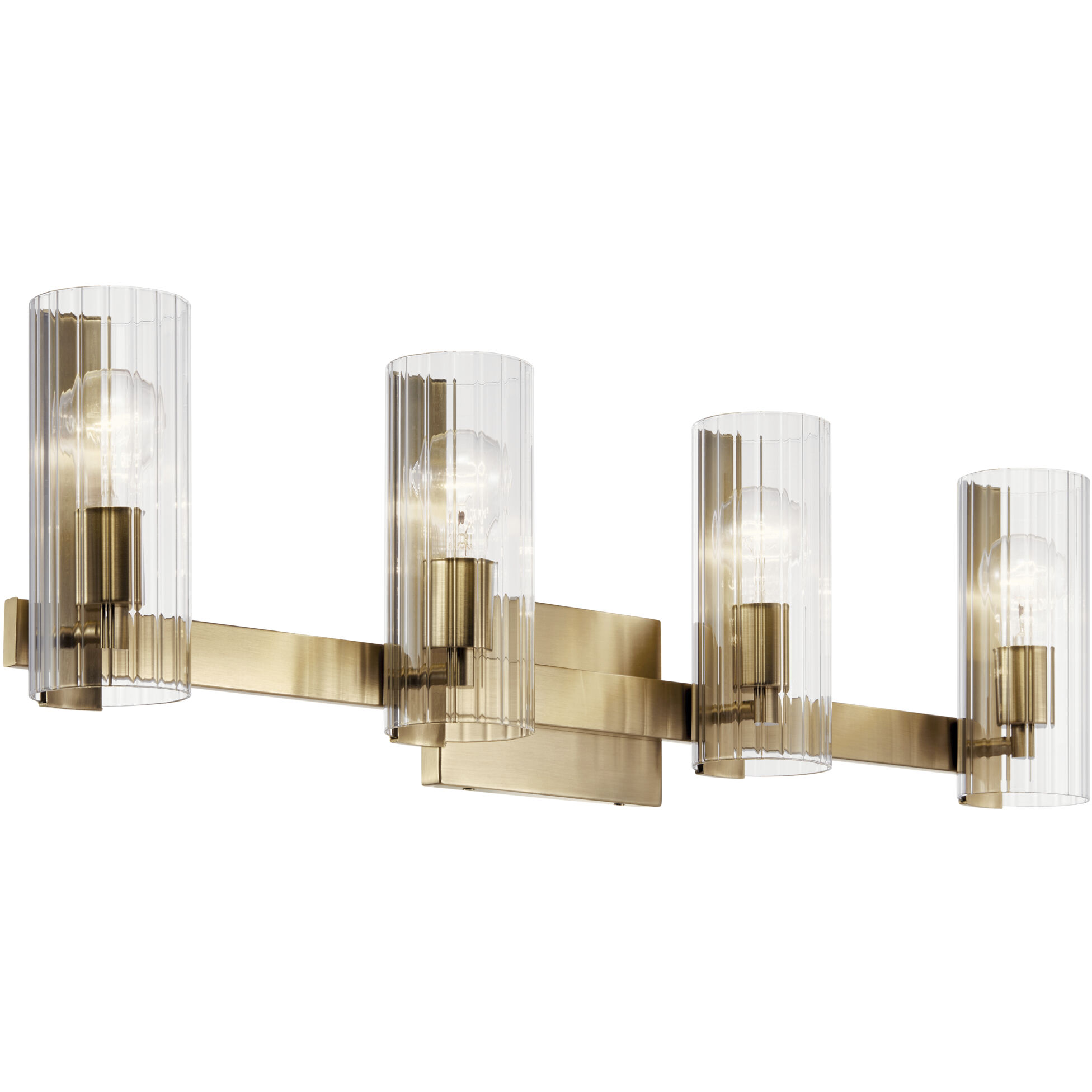 Jemsa 4 Light 32 inch Champagne Bronze Bath Bracket Wall Light, 4 Arm