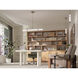 Riven Linear Chandelier Ceiling Light in Polished Nickel