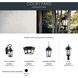 Courtyard 3 Light 22 inch Rubbed Bronze Outdoor Wall, X-Large
