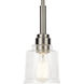 Aivian 1 Light 5.25 inch Nickel Textured Mini Pendant Ceiling Light