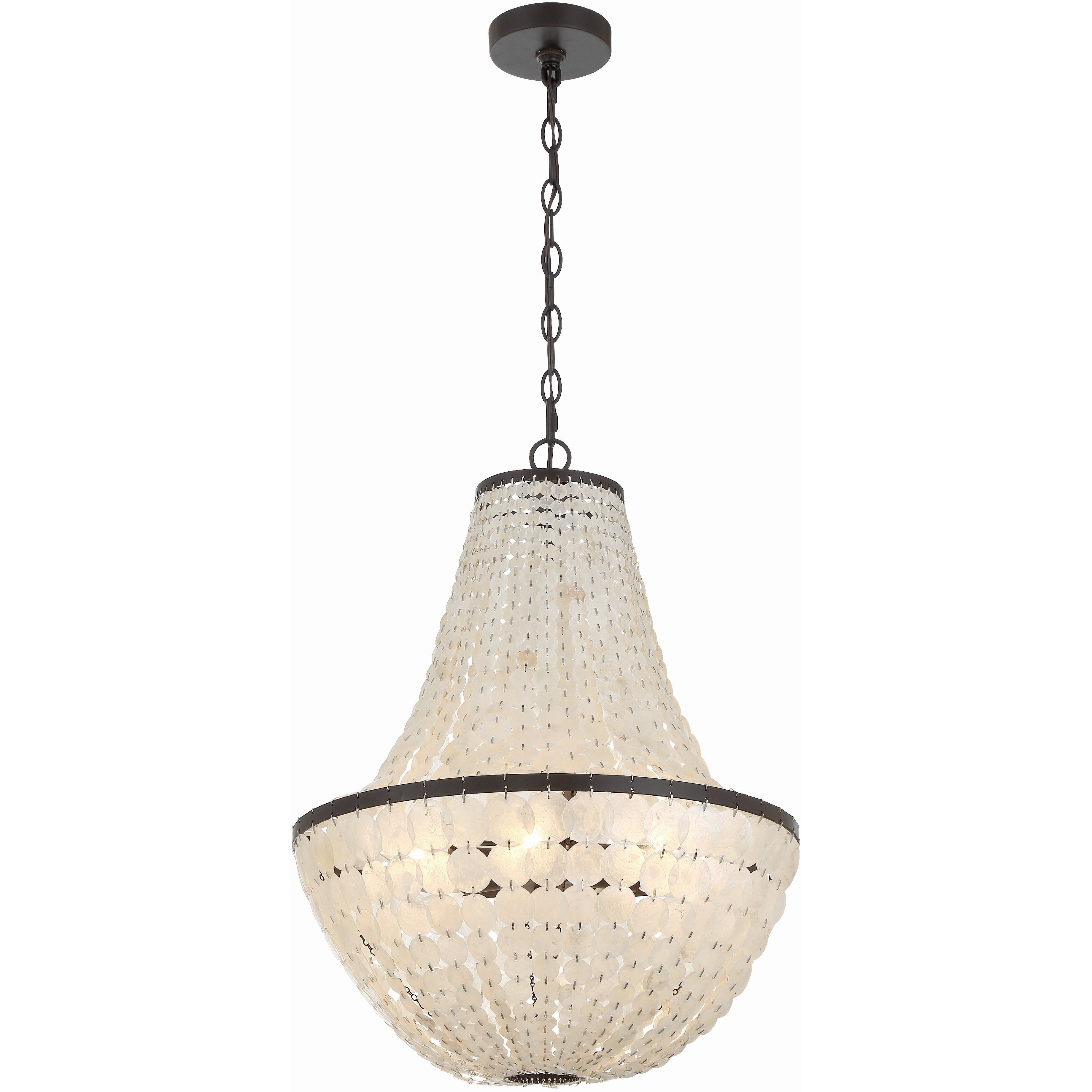 Brielle 6 Light 18 inch Dark Bronze Chandelier Ceiling Light