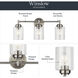Winslow 3 Light 22 inch Brushed Nickel Wall Mt Bath 3 Arm Wall Light