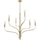 Livadia 6 Light Champagne Bronze Chandelier Ceiling Light, 1 Tier Medium