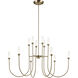 Moraine LED Champagne Bronze Chandelier Ceiling Light