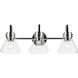 Farum 3 Light 26 inch Chrome Vanity Light Wall Light