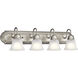 Independence 4 Light 30 inch Brushed Nickel Wall Mt Bath 4 Arm Wall Light
