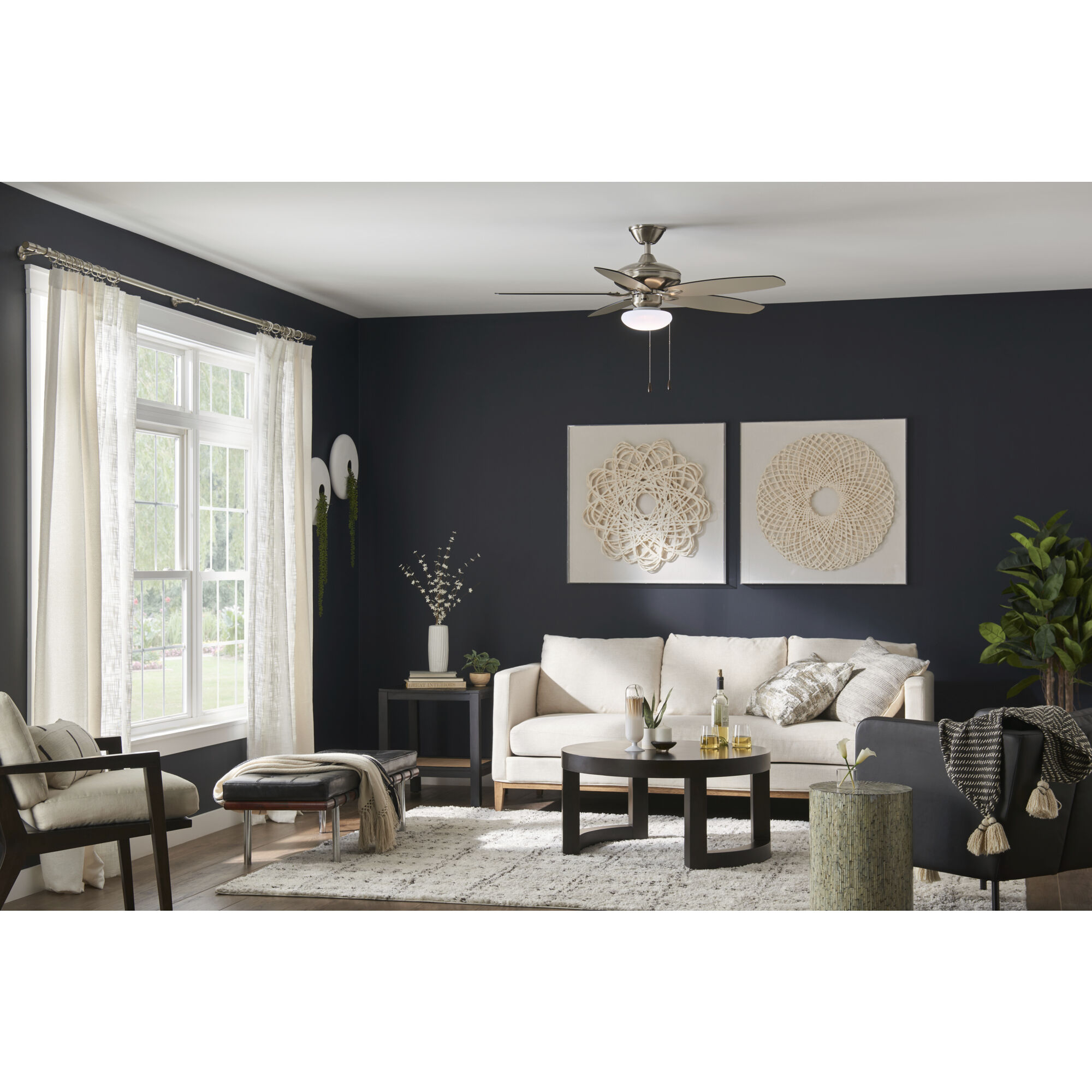 Soft Modern LED White Fan Light Kits