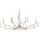 Malene 14 Light Polished Nickel Chandelier Ceiling Light, 2 Tier Large