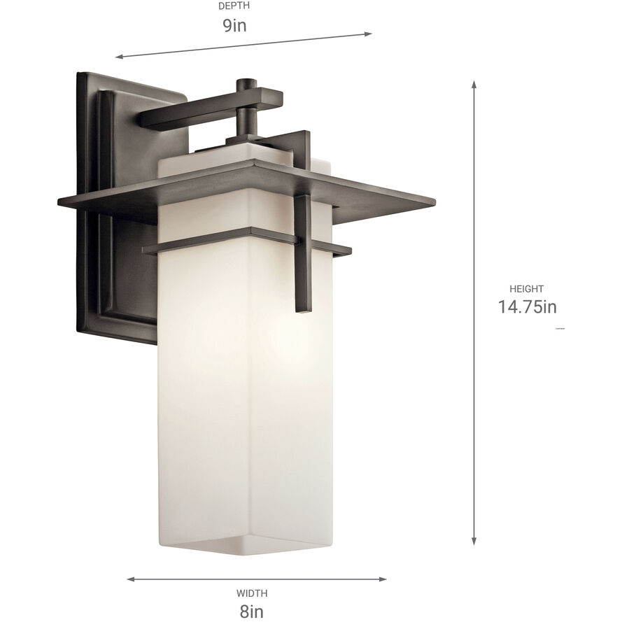 Caterham 1 Light 15 inch Olde Bronze Outdoor Wall, Medium