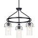 Everett 3 Light 22.75 inch Black Chandelier Ceiling Light, Medium
