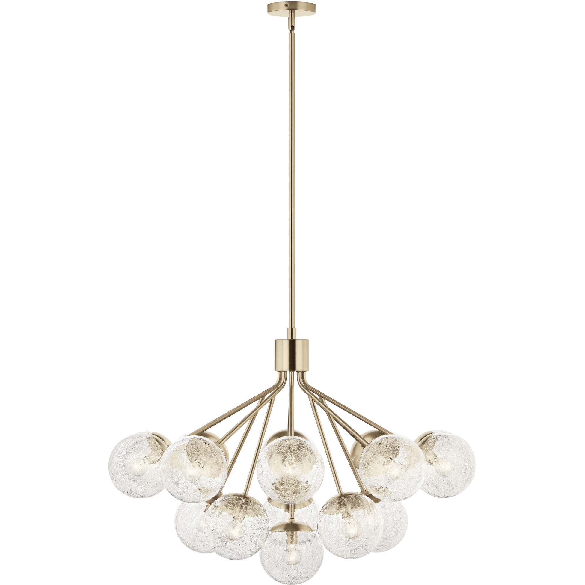 Silvarious 16 Light Champagne Bronze Chandelier/Semi Flush Ceiling Light