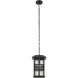 Beacon Square 1 Light 9.5 inch Textured Black Outdoor Hanging Pendant