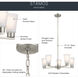 Stamos 5 Light Brushed Nickel Chandelier Ceiling Light, Medium, 1 Tier
