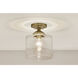 Winslow 1 Light Natural Brass Semi Flush Light Ceiling Light