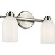 Shae 2 Light 15 inch Brushed Nickel Vanity Light Wall Light