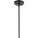Laria 1 Light Black Pendant Ceiling Light in Clear