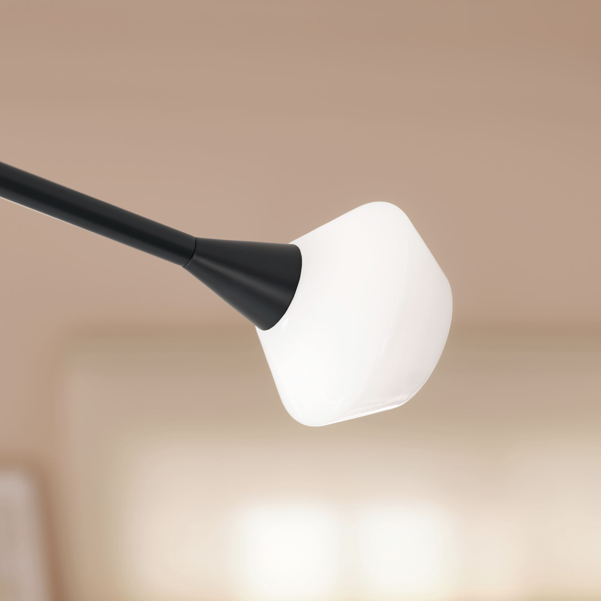 Cassius 4 Light 5.25 inch Black Chandelier Ceiling Light, Convertible