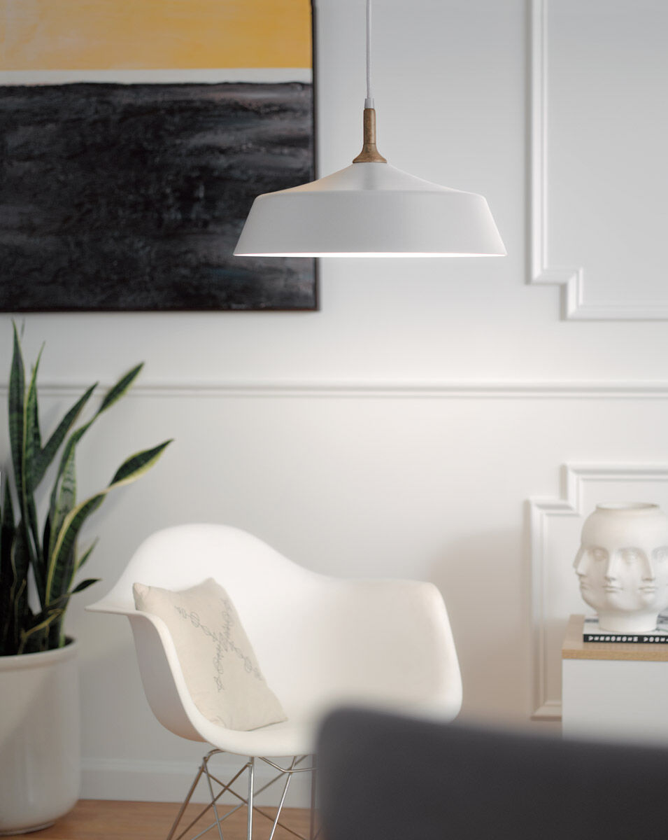 Danika 1 Light 16 inch White Pendant Ceiling Light