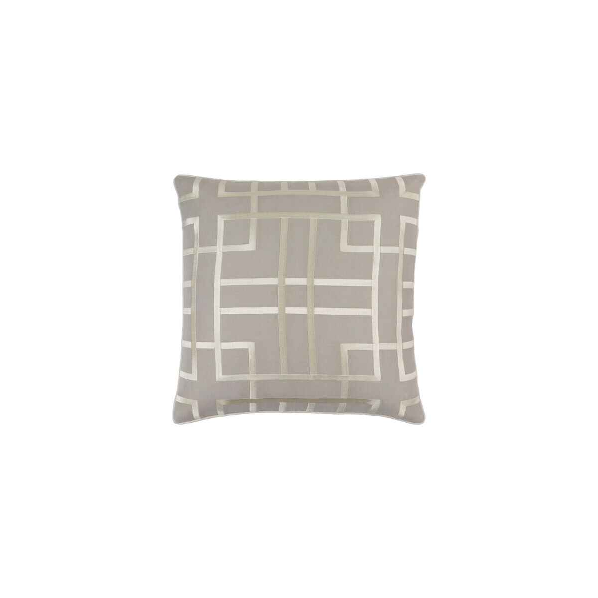 Tate 20 X 20 inch Light Gray and Beige Throw Pillow